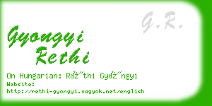 gyongyi rethi business card